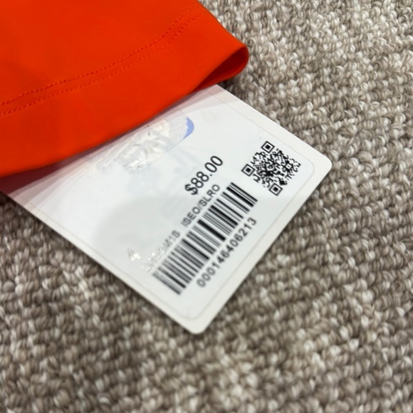 Lululemon Athletica Orange Asymmetrical Crop T-Shirt - Picture 3 of 4
